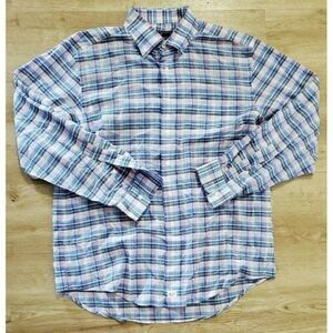 Vineyard Vines Mens Blue Plaid Shirt M